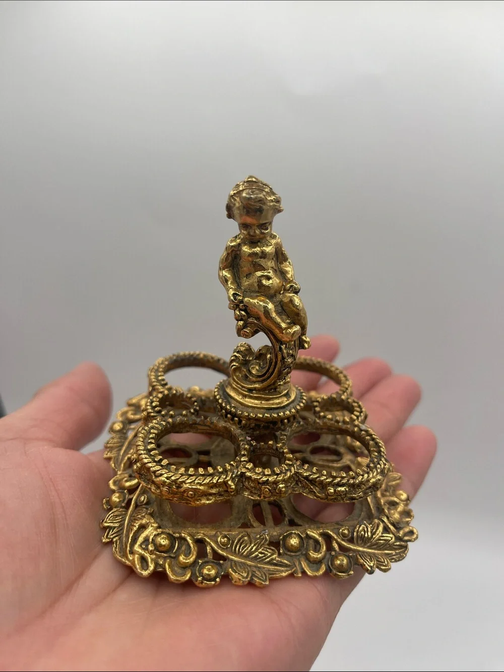Vintage Gold-Tone Lipstick Stand -